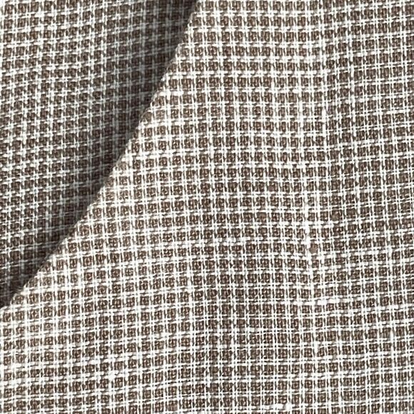 J McLaughlin Theodora Top 100% Linen Medium Tan Houndstooth Sleeveless Preppy - Picture 13 of 15